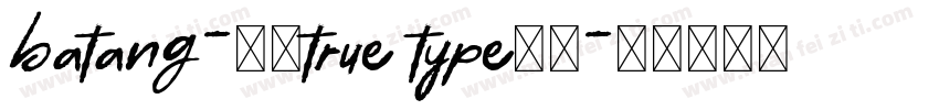 batang-常规true type西方字体转换
